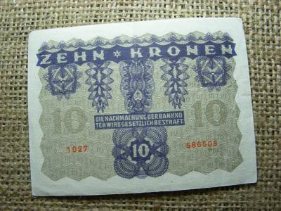 10 korona bankjegy, 1922