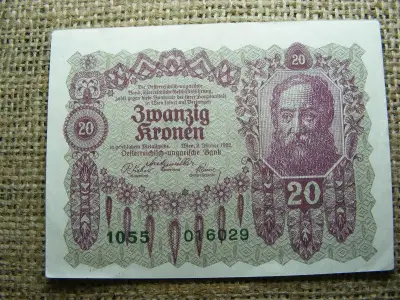 20 Korona, 1922, Magyar Királyság
