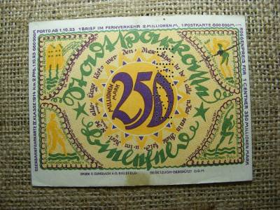 250 millió márka bankjegy, 1923, Bielefeld