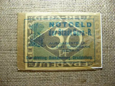 25, 50, 75 Pfennig 1921, eredeti zacskó, Gera