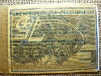 25, 50, 75 Pfennig 1921, eredeti zacskó, Gera