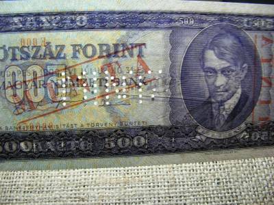500 forintos bankjegy, 1990, MINTA, ritka