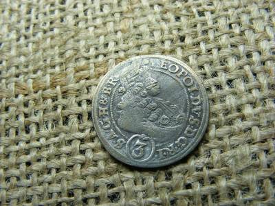 Lipót I. ezüst 3 krajcár, 1696 CB