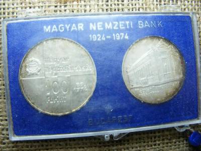 Ezüst 50 és 100 Forint, 1974, eredeti MNB tok