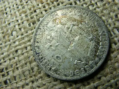 Szlovákia 10 korona, 1944, ezüst