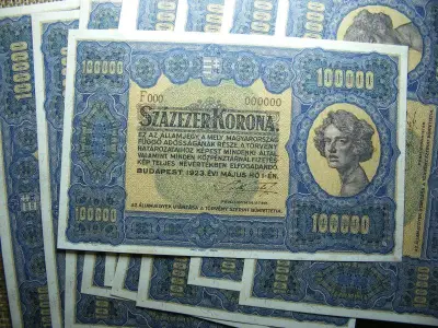 100000 korona bankjegy, 1923, nyomdai másolat