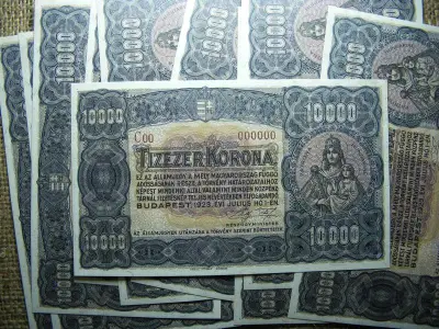 10000 korona bankjegy, 1923, nyomdai másolat