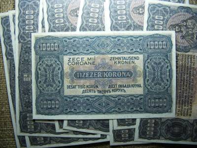 10000 korona bankjegy, 1923, nyomdai másolat