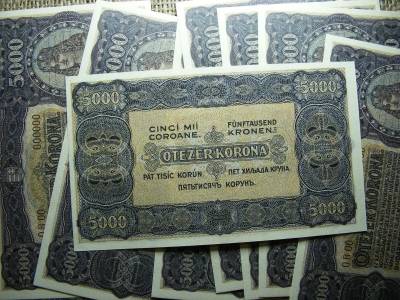 5000 korona bankjegy, 1923, nyomdai másolat