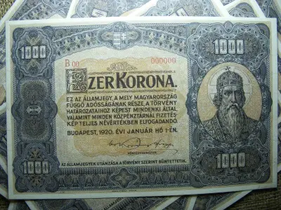 1000 korona, 1920, nyomdai másolat