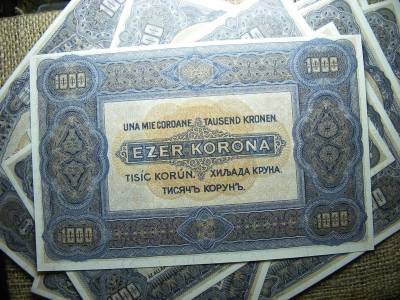 1000 korona, 1920, nyomdai másolat