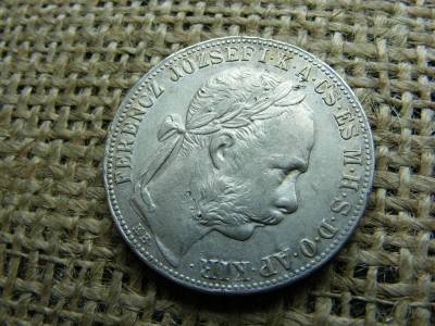 Ferenc József 1 forint, 1886 KB, ezüst