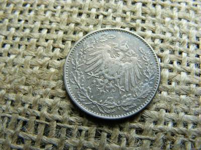 Birodalmi ezüst 1/2 márka, 1907 J
