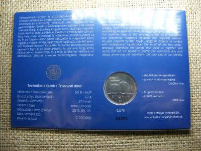 Nemzeti Emlékhelyek 50 Forint, 2015, első napi veret