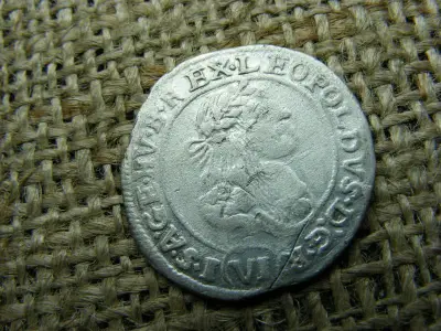 Lipót ezüst 6 krajcár, 1671 KB, VI