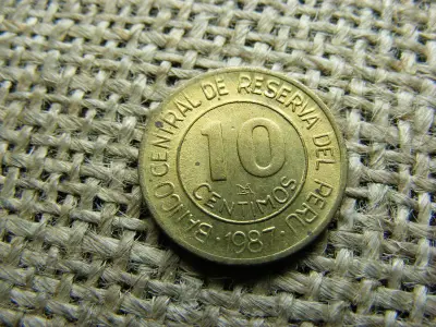 Peru 10 centimos, 1987