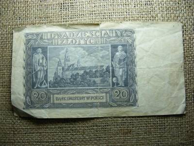 Lengyelország 20 zlotych, 1940, II. világháborús