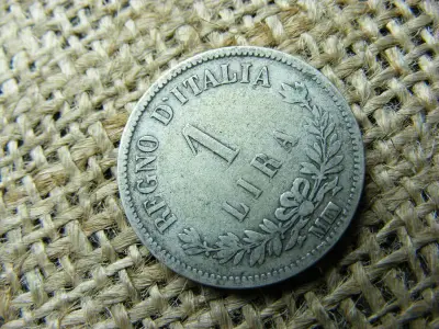 Olaszország, 1 lira, 1863, ezüst, M BN