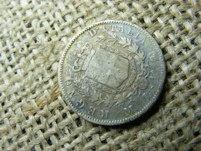 Olaszország, 1 lira, 1867, ezüst, M BN