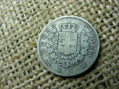 Olaszország, 1 Lira, 1867, Ezüst