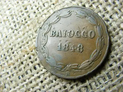Vatikán Baiocco érme, 1848