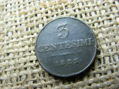 3 Centesimi, 1822, M