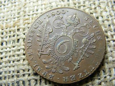 6 krajcár, 1800, II. Ferenc