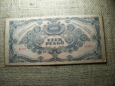 Születésnapi Ajándék Bankjegy, 1945, 1000 Pengő, Egyedi Sorszám