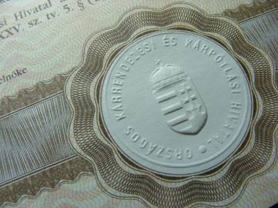 1000 Forintos Kárpótlási Jegy, 1991, 2 db sorszámkövető