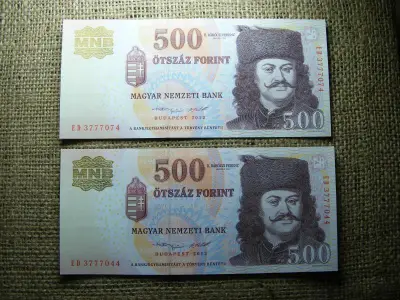 500 forintos bankjegy, 2013, UNC, sorszámközeli pár