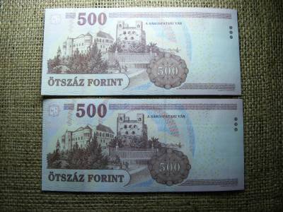 500 forintos bankjegy, 2013, UNC, sorszámközeli pár