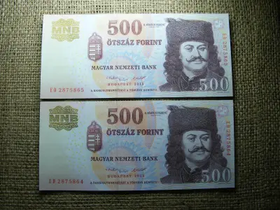 500 forintos bankjegy, 2013, UNC, sorszámkövető