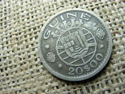 Portugál 20 Escudo, 1952, Guinea ezüst