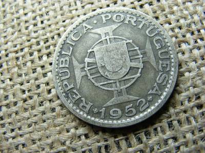 Portugál 20 Escudo, 1952, Guinea ezüst