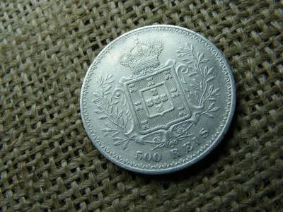 Portugália, 500 reis, 1898, ezüst