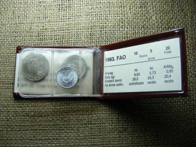 FAO sorozat, 1983, 10, 5 forint, 20 fillér, UNC