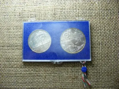 Ezüst 50 és 100 Forint, 1974, UNC, MNB tokban