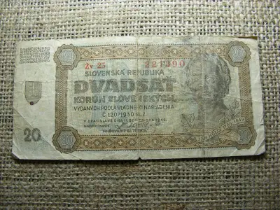 Szlovákia 20 korona, 1942, korun