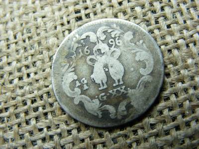 Nápolyi 1 Tari, 1696, Carlos II, ezüst
