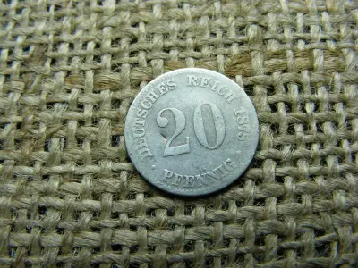 Birodalmi ezüst 20 pfennig, 1875, C jel