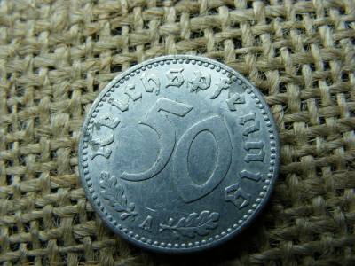 Birodalmi 50 pfennig, 1939 A, horogkereszt