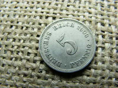 Birodalmi 5 pfennig, 1903, D