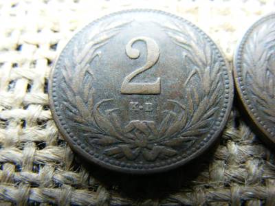 2 fillér, 1908, KB, Gerl és Reisner verőtők