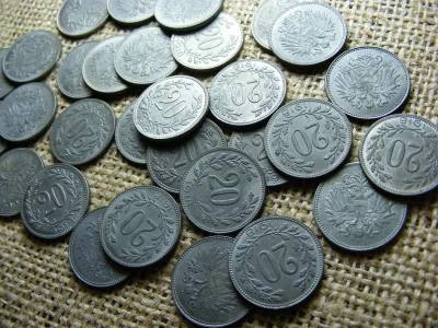 20 Heller 1918, Verdefényes, Extra, Rolnis Ár/db