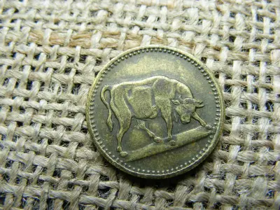 Németország, 1900 körül, SPIEL MARKE bronz játékpénz