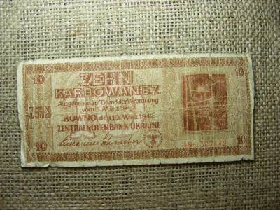 Lengyelország, 10 karbowanez, 1942, német megszállás
