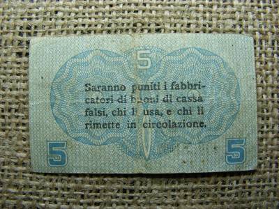 Olaszország 5 centesimi bankjegy, 1918