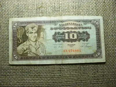 Jugoszlávia 10 dinar, 1965, dinár