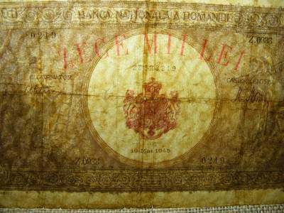 Románia 10000 lei bankjegy, 1945