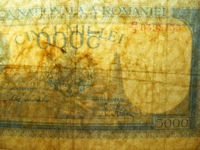 Románia 5000 lei bankjegy, 1944